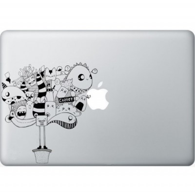 Lockmittel Macbook Aufkleber Schwarz MacBook Aufkleber